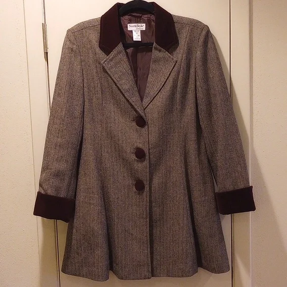 NorthStyle Herringbone Tweed Riding Jacket - Picture 1 of 5